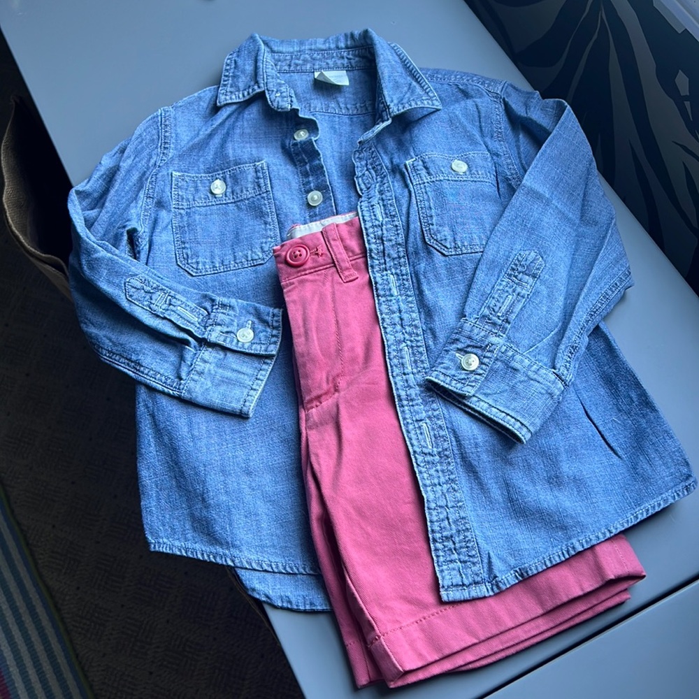 Boys Crew Cuts shorts (4)and denim shirt (3) excellent condition.